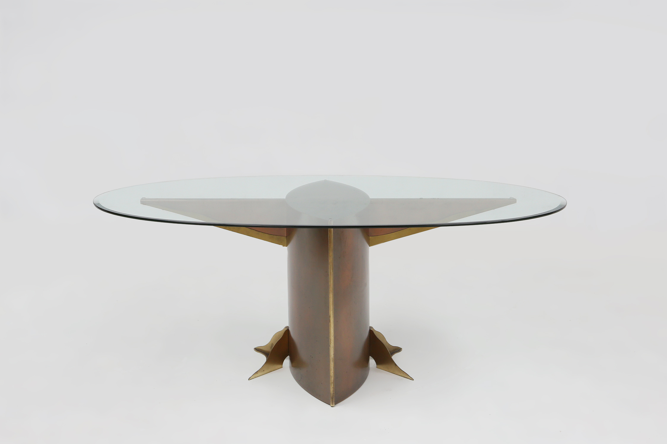 Stunning Belgo Chrome oval dining table, Belgium ca. 1980thumbnail